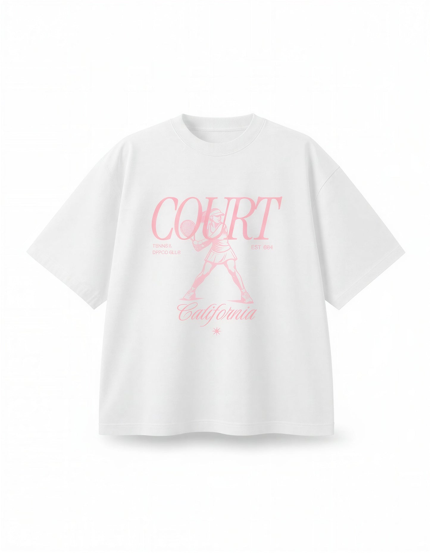 CALIFORNIA TENNIS COURT Oversized Tee