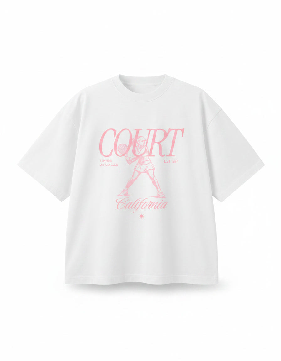 CALIFORNIA TENNIS COURT Oversized Tee