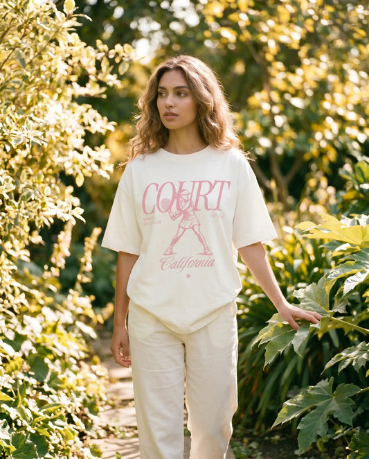 CALIFORNIA TENNIS COURT Oversized Tee