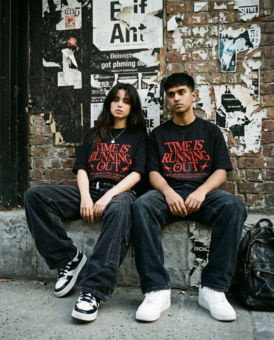 TIME IS RUNNING OUT Oversized Tee