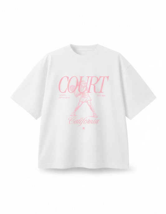 CALIFORNIA TENNIS COURT Oversized Tee
