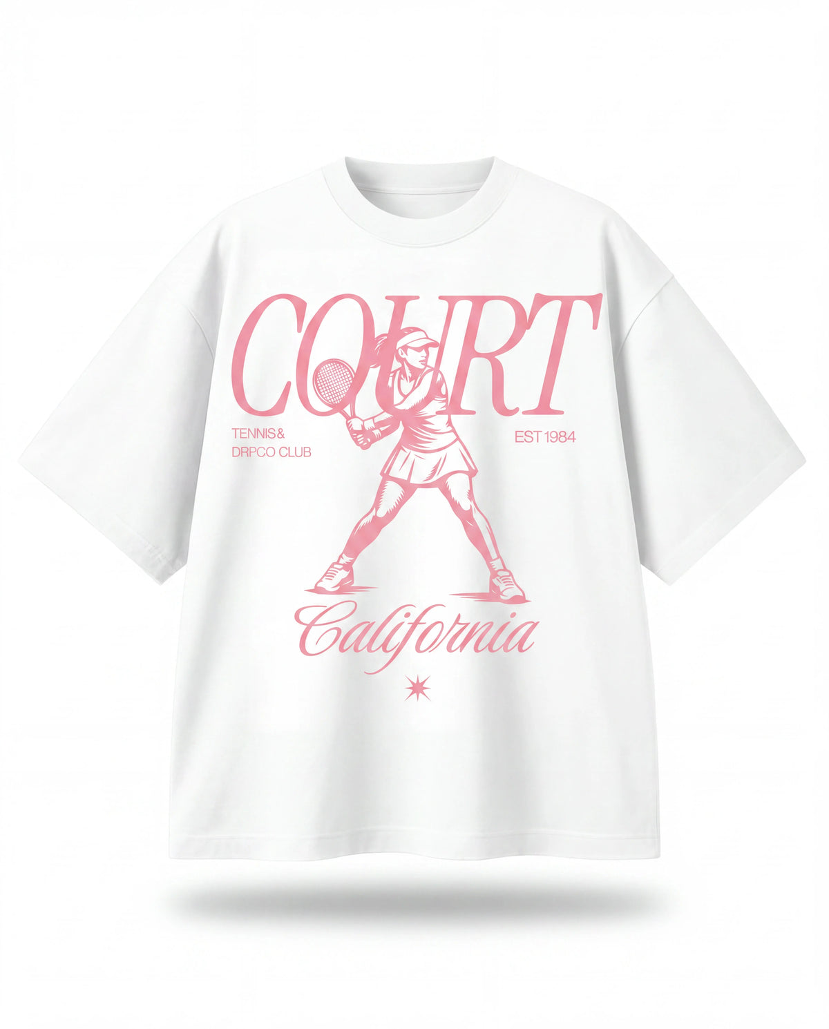 CALIFORNIA TENNIS COURT Oversized Tee