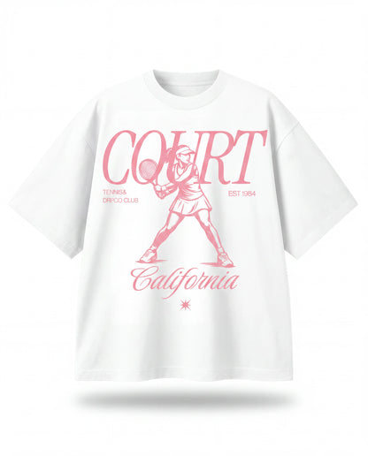 CALIFORNIA TENNIS COURT Oversized Tee