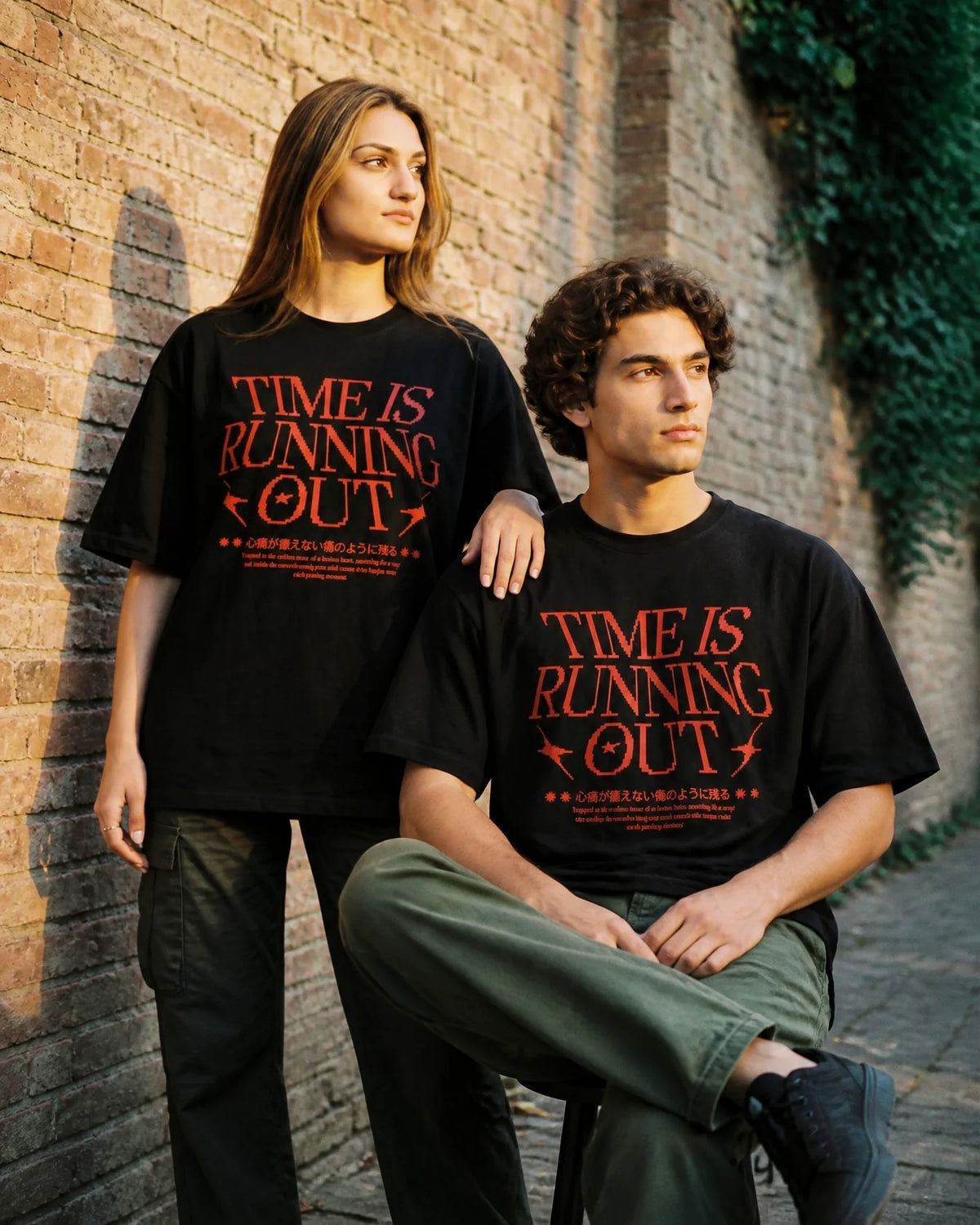 TIME IS RUNNING OUT Oversized Tee