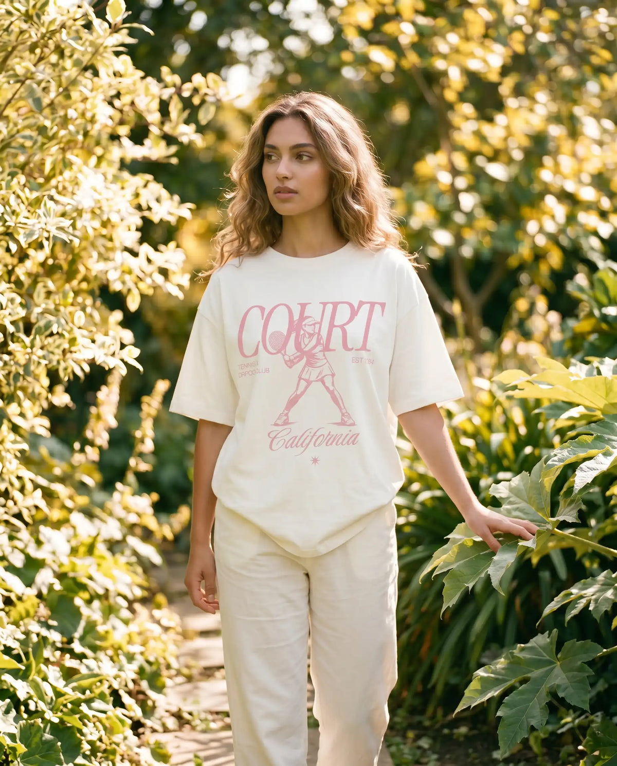 CALIFORNIA TENNIS COURT Oversized Tee