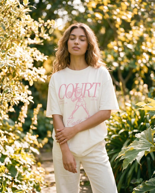 CALIFORNIA TENNIS COURT Oversized Tee
